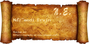 Némedi Ervin névjegykártya