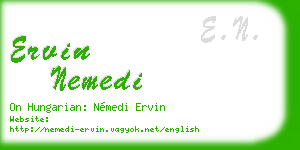 ervin nemedi business card